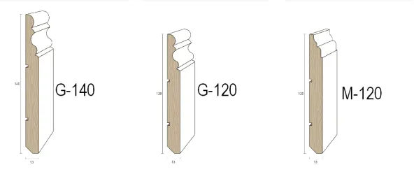 BATTISCOPA SAGOMATO |  Laccato bianco RAL 9016 o 9010